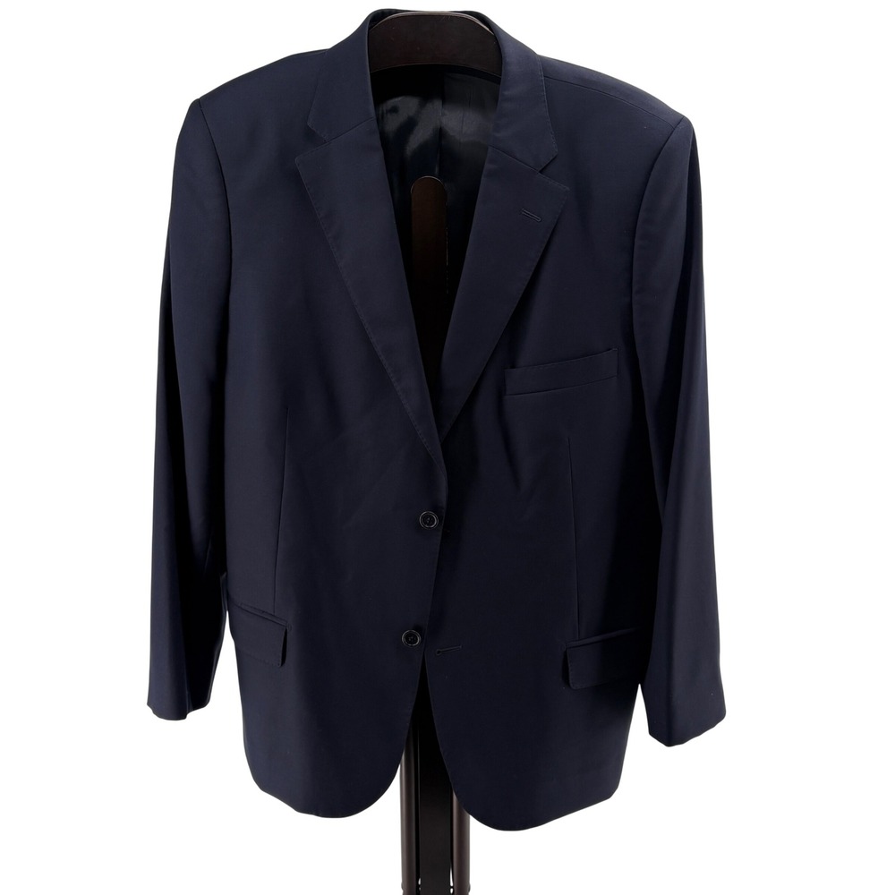 Roberts Sartorial Mens Navy Blue Blazer Fratelli Manelli Super 120s Wool 56R